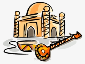 Mosque With Sitar Royalty Free Vector Clip Art Illustration