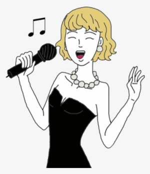 singing - female singer cartoon png