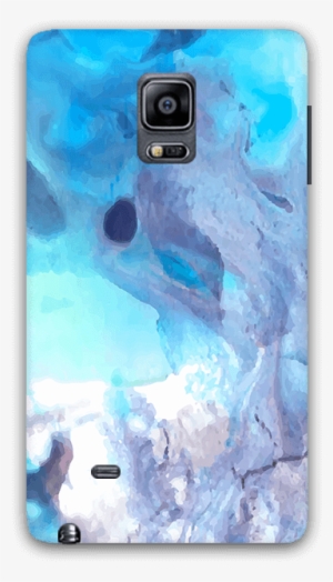 Blue Watercolor Marble Samsung Note Edge Mobile Case - Light Blue Abstract Marble Notebook