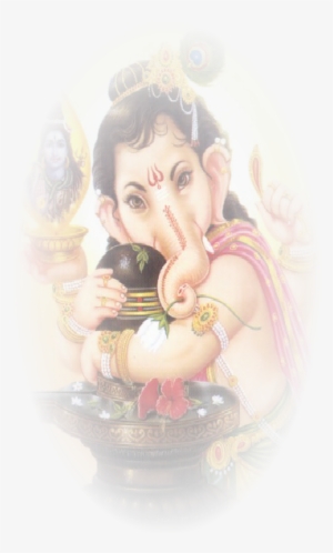 Lord Ganesha Huging Shivling, A Auspicious Hindi God