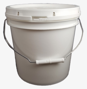 2 Gallon Round Pail W/ Wire Bale & Plastic Roller Grip - Bucket With Lid