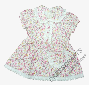 Floral Pomp Baby Frock - Pattern Baby Frock Design