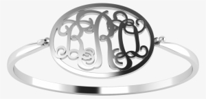 Buy Elite Looking Personalized Monogram Cuff Bracelet - Circle