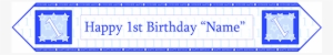 1st Birthday Blue Table Banner Party Supplies - Party