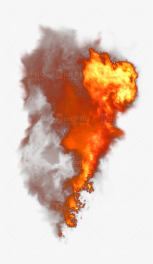 Yellow Smoke Png Download - Fire With Smoke Png