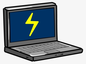 Battery Life Improvements - Broken Laptop Screen Cartoon