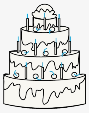 HOW TO DRAW A CUTE BIRTHDAY CAKE EASY - YouTube