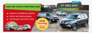 Sell Your Toyota Fortuner Cars - Brisbane