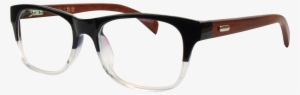 A3029 Black/clear Mens Glasses - Immense Prescription Glasses Full Rim Acetate And Wood