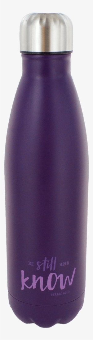 10 'be Still' Purple 17oz Stainless Steel Water Bottle - Water Bottle