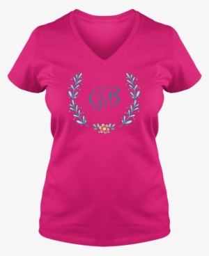Unique Tee Personalized Wreath Custom Name Initial - Witch Doctor Ladies V-neck