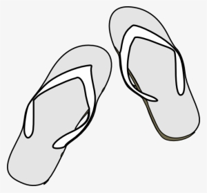 Flip Flops Black White Clip Art At Clker - Chappal Black And White ...
