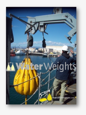 Davit Load Testing Onboard Naval Vessel California, - Inflatable Boat