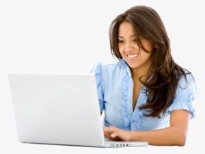 Young-man - Woman Using Laptop Png