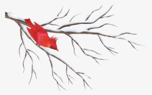 Winter Branch With Bird Png Clipart Image - Winter Branches Clip Art