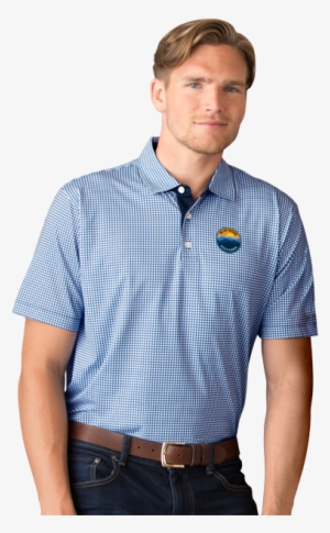 2445 Vansport™ Pro Mini-gingham Polo - Gingham