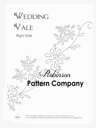 Wedding Vale Hand Embroidery Pattern - Embroidery