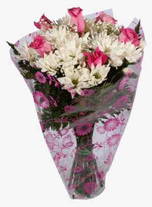 Daisy And Rose Bunch, Pink - Vase