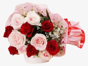 Red And Pink Roses Bunch - Red And Pink Roses Bouquet
