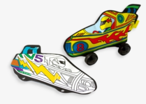Radical Race Cars 3d Colorables - Auto Racing