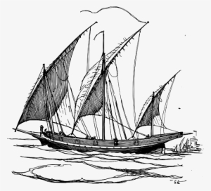 Sailing Ship Clipart Big Boat - Sailing Boat Drawing Png