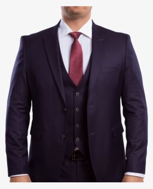 Slim Fit Plum Suit - Suit