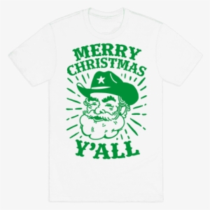 Merry Christmas Y'all Santa Claus Mens T-shirt - Hump Day Shirts