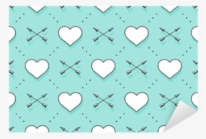 Seamless Pattern With Hearts, Arrows For Valentine - Heart