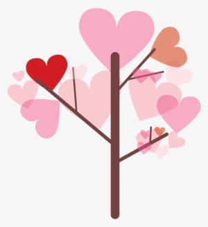 Free Clip Art Love - Pink Hearts Tree Stainless Steel Milk Cup Caricature