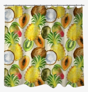 Seamless Pattern With Tropical Exotic Fruits - Fruit