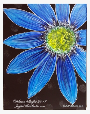 Blue Shasta Daisy, Acrylic Painting, $45 At Joyful - Shasta Daisy