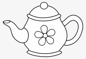 Free Christmas Tea Cup Clipart - Teapot Clipart Black And White