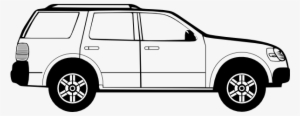 Suburban Assault Vehicle - Car Clipart Black And White
