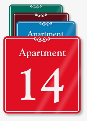 Apartment Number 14 Showcase Wall Sign, Sku Se617514 - Apartment Number 1