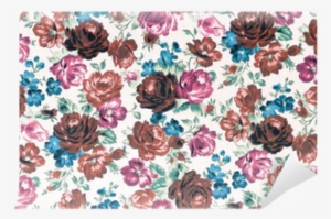 Rose Fabric Background,vintage Colour Effect Wall Mural - Canvas