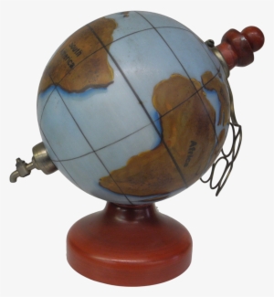 Novelty Globe Form Whiskey Decanter, Unusual Hand-painted - Decanter