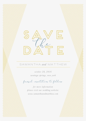 Non Photo Save The Dates, Save The Dates, Wedding Save - Triangle