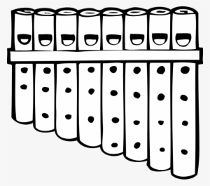 Flute Drawing Svg - Pan Pipes Clipart