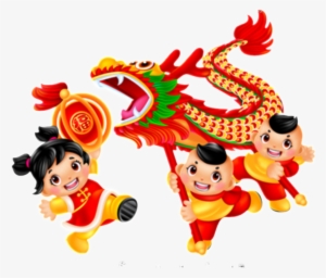 Cartoon Children Lion Dance Decorative Elements - Lion Dance