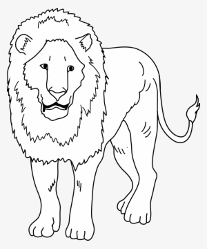 Lion Coloring Page - Lion Clipart Black And White Transparent