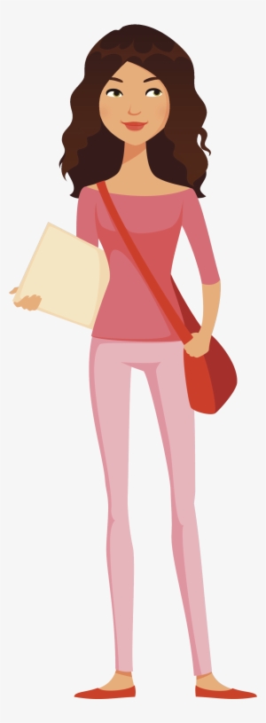 Article Review Marketing Wikipedia - Female College Student Clipart