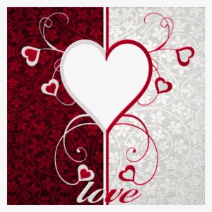 Love With Hearts Png Photo Frame - Love Photo Frames Png