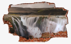 Zapwalls Decals Above Streaming Water Falls Breaking