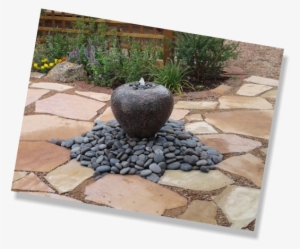 Water Appears To Flow From The Fountain Into The Ground - Pebble