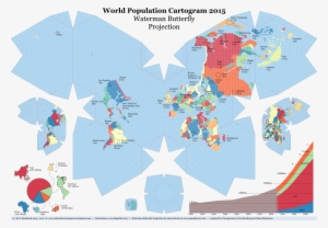Explore World Population, World Maps And More - World Map Butterfly Projection