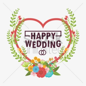 Happy Wedding V矢量图形 - Happy Wedding Word