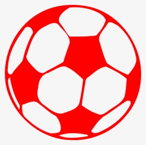 Ball Clipart Red And White - Red Soccer Ball Png