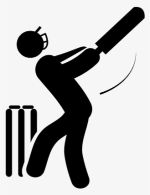 Cricket - Cricket Batting Logo Png