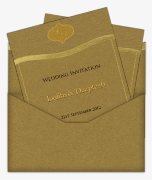 Wedding Invitation Symbols Png Gold Foil And Brown - Gold Color Wedding Invitations