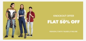 Flat 50% Discount Offer On Clothes - Apartment